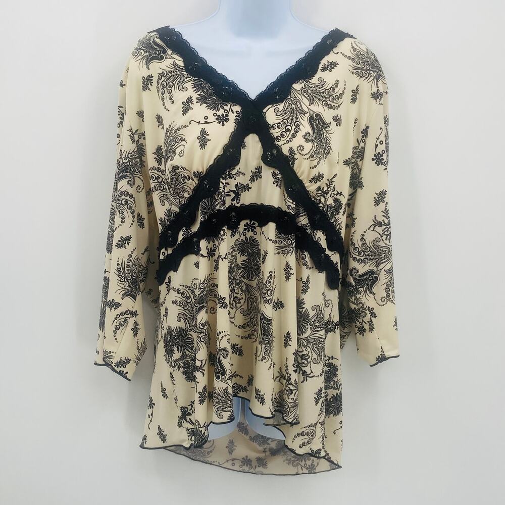 Fashion Bug Stretch Blouse - Size 2X - Lightweight & Flowy